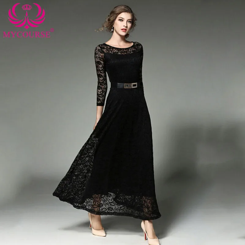 Vestidos Long Sleeve Hollow Out Embroidery Lace O-neck Ankle-length Brief Maxi Dress Elegant Slim Party Dresses With Belt Ladies
Vestidos Long Sleeve Hollow Out Embroidery Lace O-neck Ankle-length Brief Maxi Dress Elegant Slim Party Dresses With Belt Ladies
