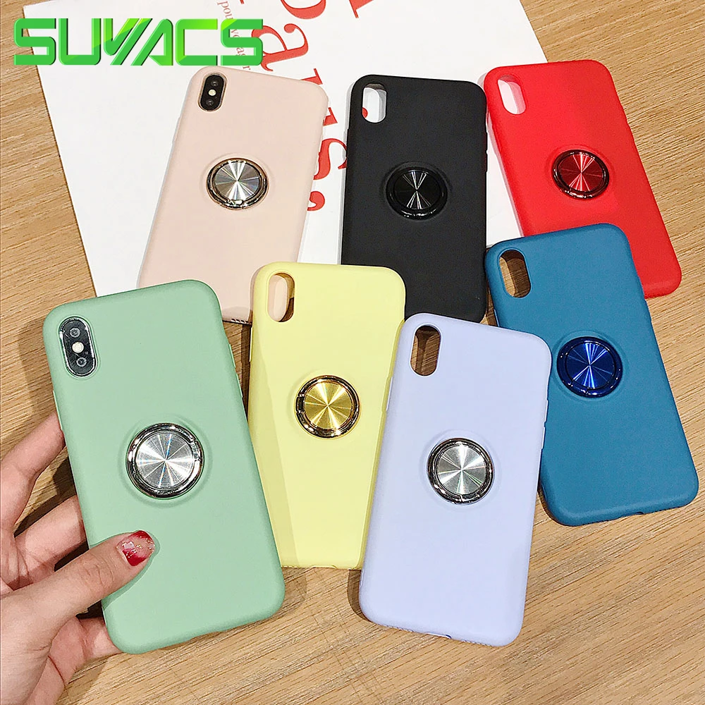 SUYACS Solid Color Silicone Phone Case Portable Ring Stand Cover For iPhone X XS XS Max XR 6 7 8 Plus Soft Cover Protector Shell
SUYACS Solid Color Silicone Phone Case Portable Ring Stand Cover For iPhone X XS XS Max XR 6 7 8 Plus Soft Cover Protector Shell