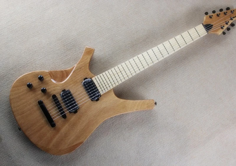 Left-hand 7-Strings Electric Guitar with HH Pickups,Black Hardwares,Wood Color Body,Maple Fretboard,offering customized services
Left-hand 7-Strings Electric Guitar with HH Pickups,Black Hardwares,Wood Color Body,Maple Fretboard,offering customized services
