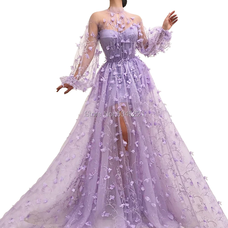 Illusion Flower Prom Dress Long Sleeve New 2019 Purple Dubai Couture Evening Dresses Gown For Arabic Islamic Handmade Vestidos
Illusion Flower Prom Dress Long Sleeve New 2019 Purple Dubai Couture Evening Dresses Gown For Arabic Islamic Handmade Vestidos