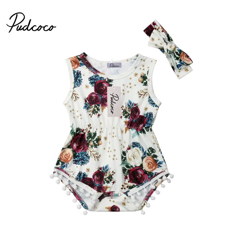 Newborn Baby Girls Sleeveless Tassels Floral Romper Jumpsuit Headband Clothes Outfits Summer
Newborn Baby Girls Sleeveless Tassels Floral Romper Jumpsuit Headband Clothes Outfits Summer