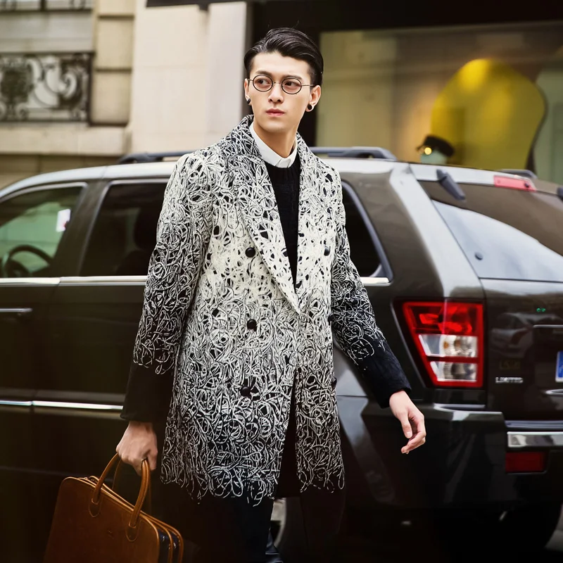 M-XL ! 2019 Autumn and winter thickening fashion overcoat male slim medium-long woolen trench male top outerwear Singer costumes
M-XL ! 2019 Autumn and winter thickening fashion overcoat male slim medium-long woolen trench male top outerwear Singer costumes