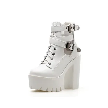 New Thick High-Heeled Hollow Out Pu Women'S Shoes Fashion Height Increasing And Anti-Skid Waterproof Platform Cool Boots Female
New Thick High-Heeled Hollow Out Pu Women'S Shoes Fashion Height Increasing And Anti-Skid Waterproof Platform Cool Boots Female