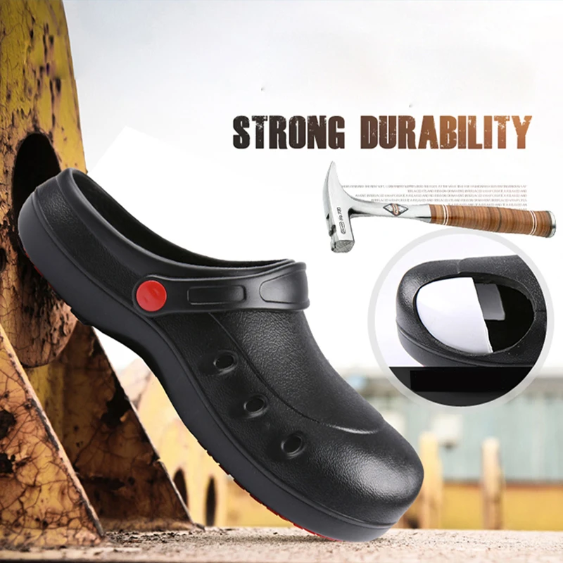 Black Anti-collision steel head Chef Shoes Cook Slippers Non-slip Waterproof Oil-proof Hotel Restaurant Kitchen Work Shoes
Black Anti-collision steel head Chef Shoes Cook Slippers Non-slip Waterproof Oil-proof Hotel Restaurant Kitchen Work Shoes