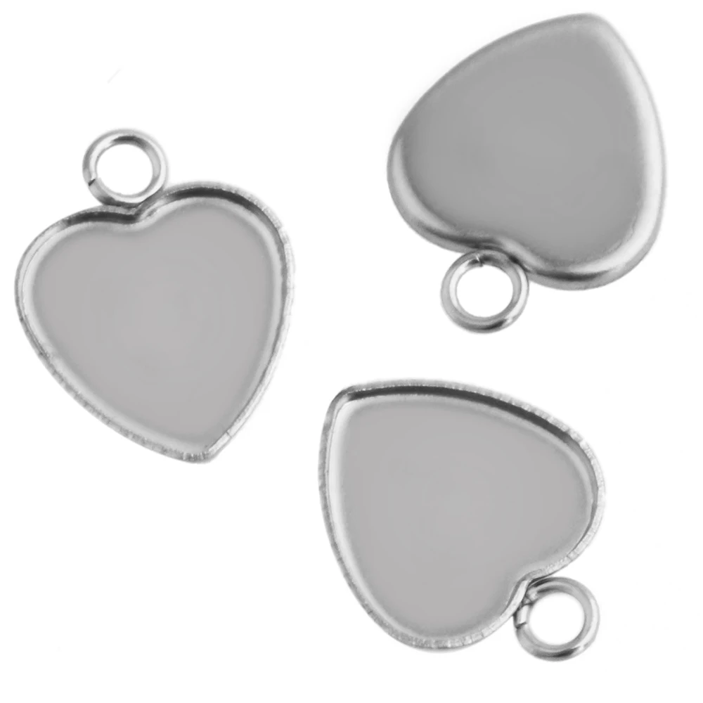 Stainless Steel Heart Necklace Pendant Setting 12mm Glass Cameo Cabochon Base Tray Bezel Blank Jewelry DIY Findings Components
Stainless Steel Heart Necklace Pendant Setting 12mm Glass Cameo Cabochon Base Tray Bezel Blank Jewelry DIY Findings Components