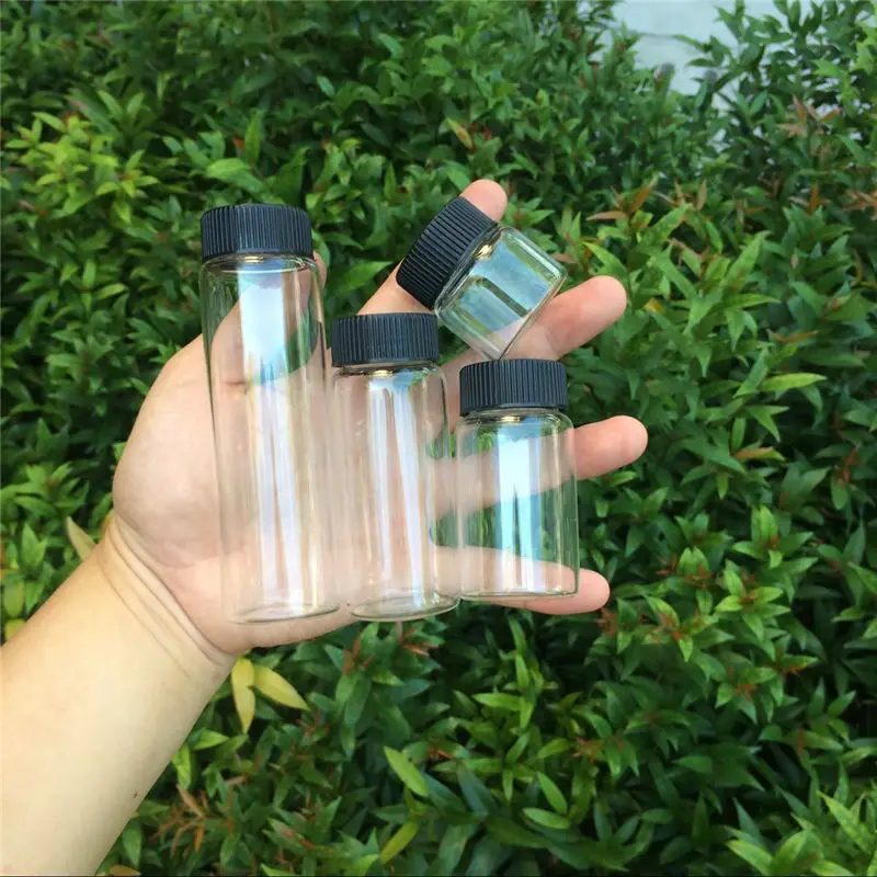 Glass Bottles Plastic Cap Black Screw Glass Vials Plastic Bottle 20ml 50ml 65ml 90ml Food Gift Jars Bottles 24pcs Free Shipping
Glass Bottles Plastic Cap Black Screw Glass Vials Plastic Bottle 20ml 50ml 65ml 90ml Food Gift Jars Bottles 24pcs Free Shipping