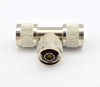 (5 pieces/lot) N adapater N pug male to 2 N plug male adapter 3 way connector adapter