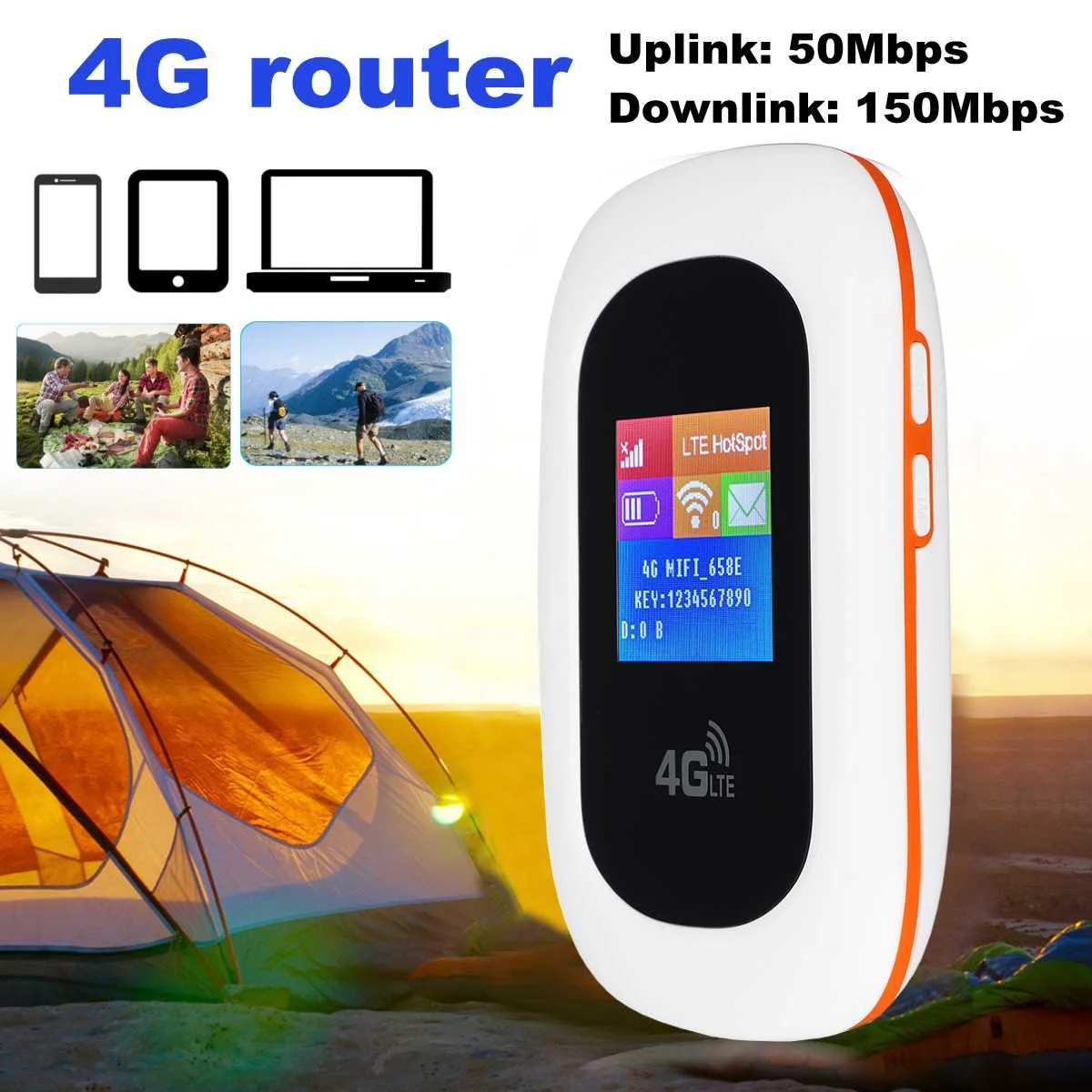 4G WIFI Router Mobile WiFi LTE EDGE HSPA GPRS GSM Travel Partner Wireless Pocket Mobile Wi-Fi Router With SIM Card Slot
4G WIFI Router Mobile WiFi LTE EDGE HSPA GPRS GSM Travel Partner Wireless Pocket Mobile Wi-Fi Router With SIM Card Slot