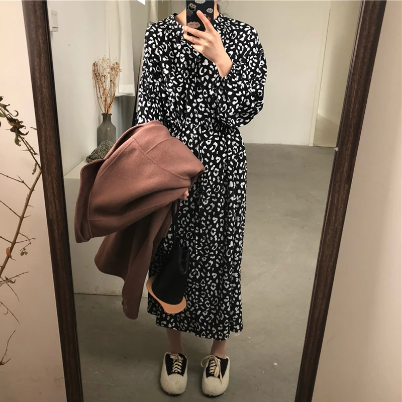 Sexy Lady Leopard Print Dress Spring Summer Puff Sleeve Vintage Long Dress Robe Longue Vestido Largo Vestiti Lunga
Sexy Lady Leopard Print Dress Spring Summer Puff Sleeve Vintage Long Dress Robe Longue Vestido Largo Vestiti Lunga