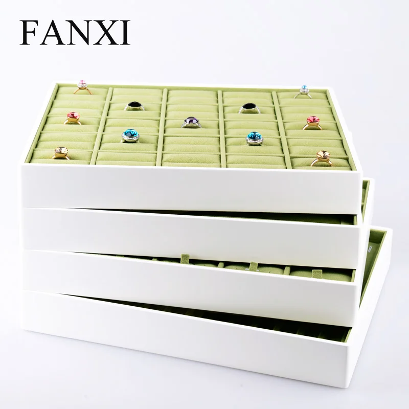 FANXI New arrival apple green color inner with white color outside Jewelry Display Tray Exhibitor
FANXI New arrival apple green color inner with white color outside Jewelry Display Tray Exhibitor