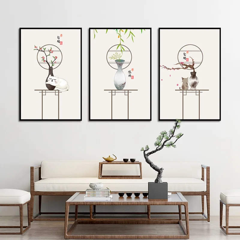 Chineses Painting Vintage vase Animal Cat Pictures Wall Art Paintings Home Decoration Posters And Print For Living Room Artwork
Chineses Painting Vintage vase Animal Cat Pictures Wall Art Paintings Home Decoration Posters And Print For Living Room Artwork