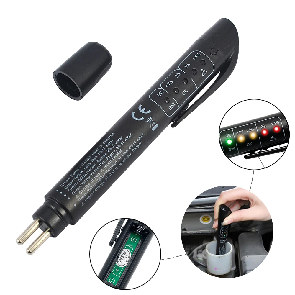 Safe Driving Tester Brake Fluid Liquid Tester Pen Car Auto Vehicle Mini Brake Fluid Tester Same Function as Alcohol Detector
Safe Driving Tester Brake Fluid Liquid Tester Pen Car Auto Vehicle Mini Brake Fluid Tester Same Function as Alcohol Detector