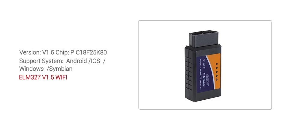 ELM327 V1.5 Wifi Bluetooth OBD2 Scanner OBD OBD 2 Bluetooth Adapter Scanner Automotivo elm327 wifi dijagnostic car pic18f25k80