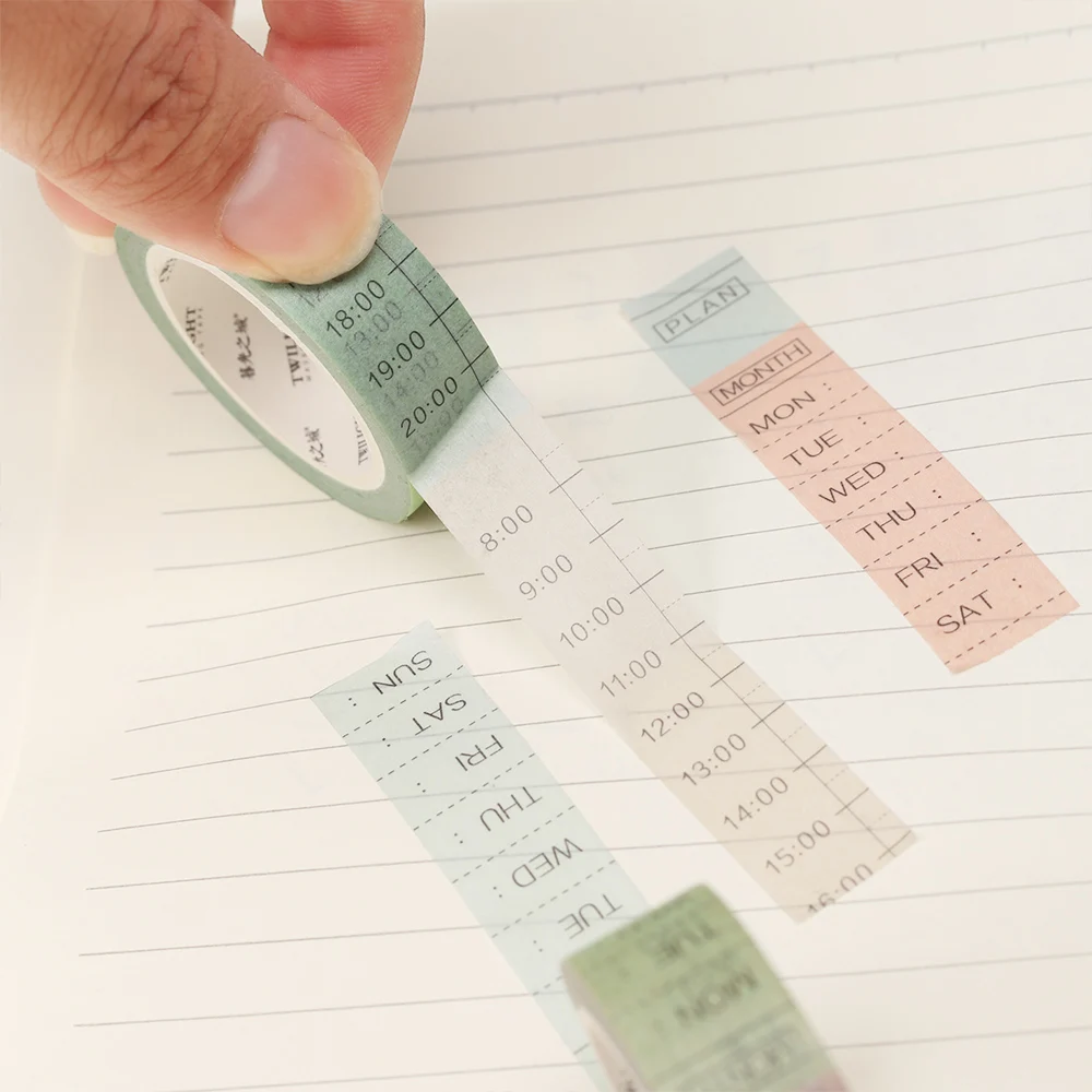 1 PC Week Date Plan Schedule List Label Tape 24 Hours Planner Checklist Diary Agenda Scrapbooking Decor School Office Supplies
1 PC Week Date Plan Schedule List Label Tape 24 Hours Planner Checklist Diary Agenda Scrapbooking Decor School Office Supplies