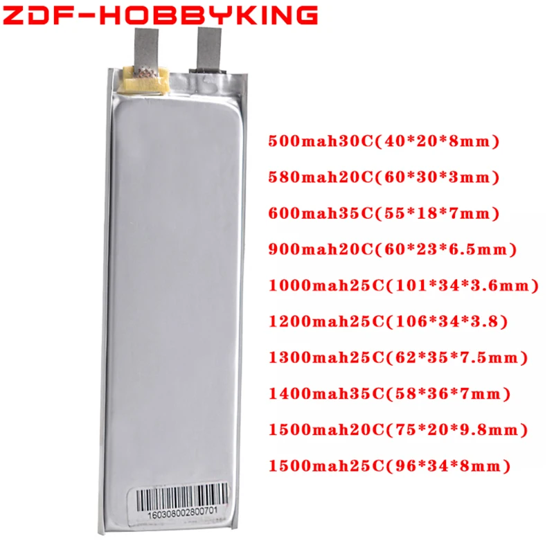 3.7V 500mah 580mah 600mah 900mah 1000mah 1200mah 1300mah 1400mah 1500mah 20C 25C lipo Battery cell for DIY Helicopter Airplane
3.7V 500mah 580mah 600mah 900mah 1000mah 1200mah 1300mah 1400mah 1500mah 20C 25C lipo Battery cell for DIY Helicopter Airplane