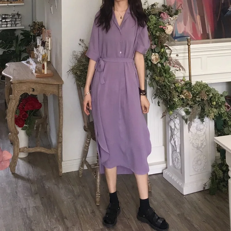 Vintage Long Shirt Dress Slim Elegant Short Sleeve Tunic Belt Elegant Loose Mujer Single Breasted Casual Party Robe Ete Femme
Vintage Long Shirt Dress Slim Elegant Short Sleeve Tunic Belt Elegant Loose Mujer Single Breasted Casual Party Robe Ete Femme