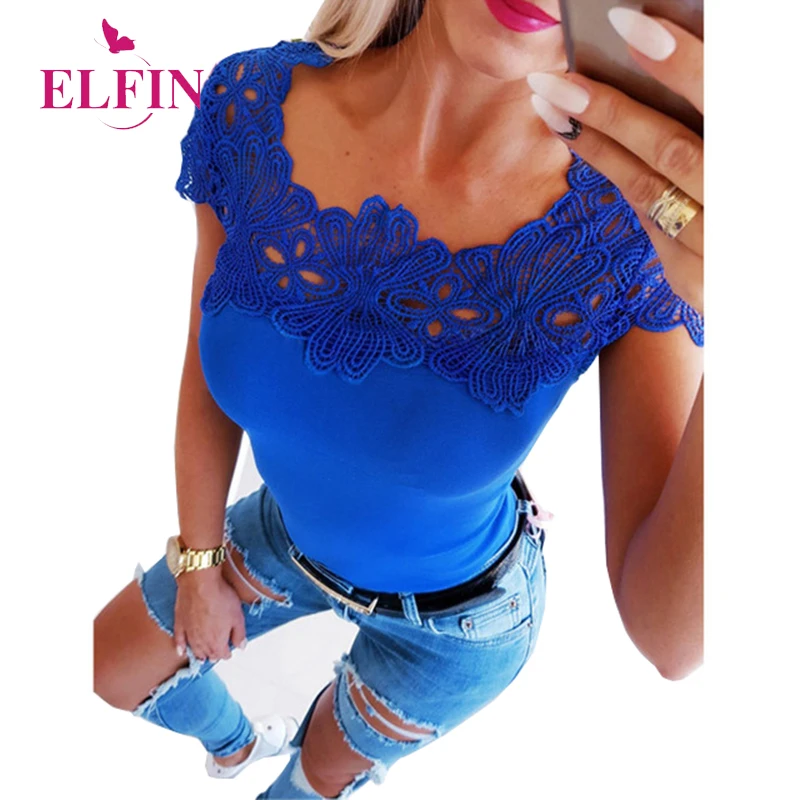 Summer Harajuku T-shirt Short Sleeve Lace Stitching Tops Women Elegant Tee Shirt Femme Blue Tshirt O-neck SJ2831R
Summer Harajuku T-shirt Short Sleeve Lace Stitching Tops Women Elegant Tee Shirt Femme Blue Tshirt O-neck SJ2831R