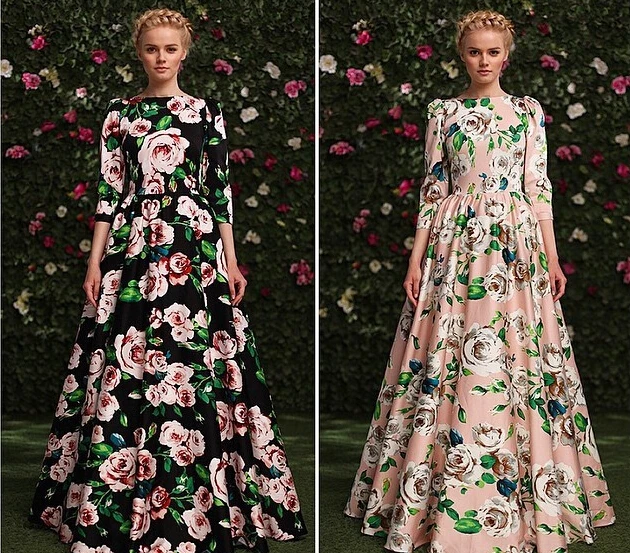 Summer Autumn New Fashion Women Plus Size High Street Runway Fall 3/4 Sleeve Stunning Printed Long Dress Printing Maxi Dresses
Summer Autumn New Fashion Women Plus Size High Street Runway Fall 3/4 Sleeve Stunning Printed Long Dress Printing Maxi Dresses