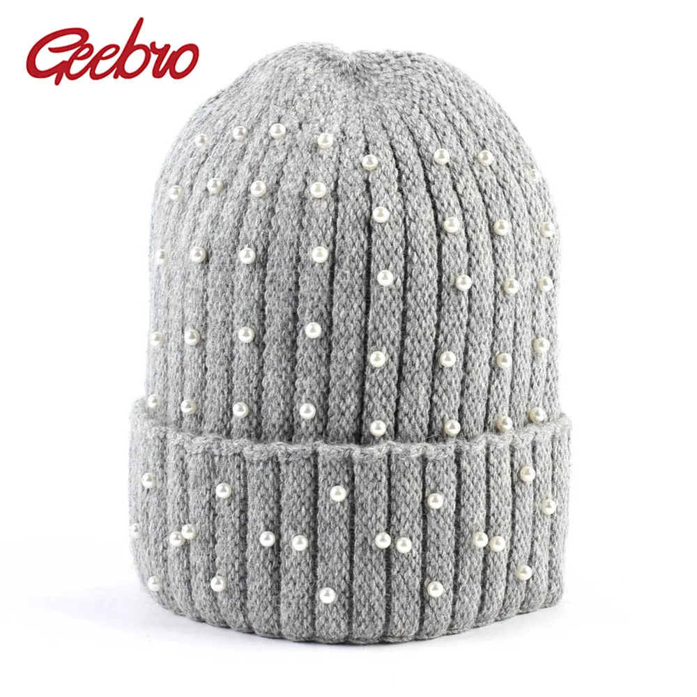 Geebro Women's Cashmere Beanie Hat Winter Knitted Pearl Slouchy Beanie for Women Balavaca Skullies&Beanies gorros mujer invierno
Geebro Women's Cashmere Beanie Hat Winter Knitted Pearl Slouchy Beanie for Women Balavaca Skullies&Beanies gorros mujer invierno