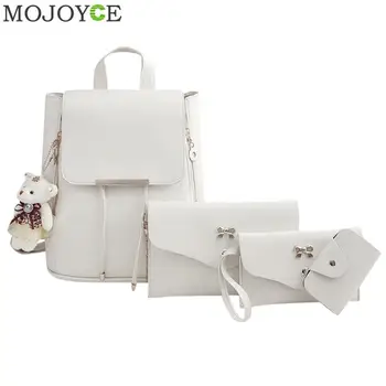 4pcs/Set Women Double Zips Backpack Soft PU Leather Backpack for Teenager Girls Travel Shoulder Bag for Students Daypack Mochila 
4pcs/Set Women Double Zips Backpack Soft PU Leather Backpack for Teenager Girls Travel Shoulder Bag for Students Daypack Mochila