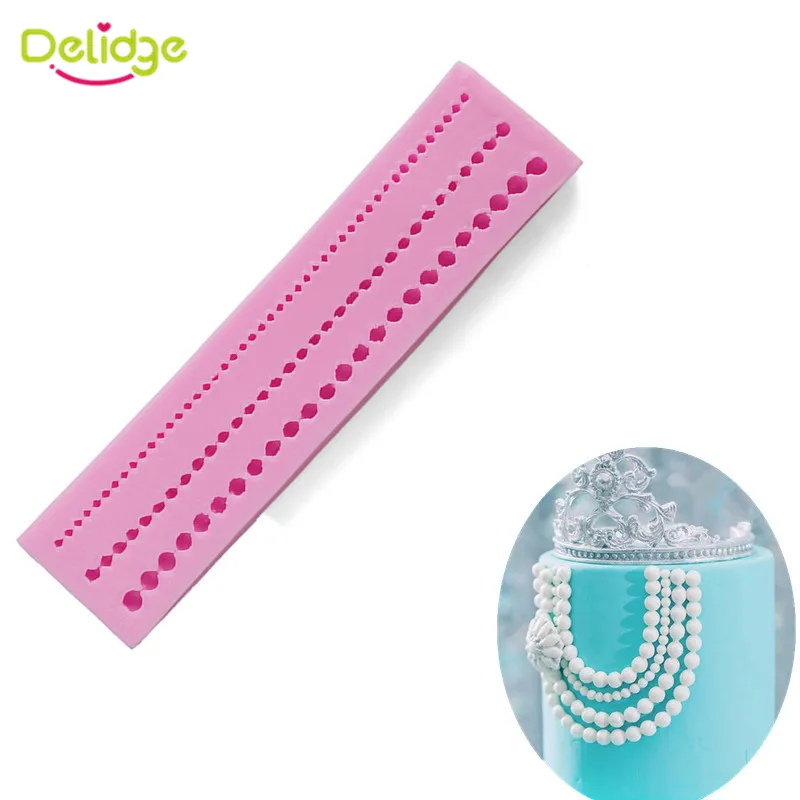 Delidge 3 Pearl Chains Shape Silicone Fondant Mould Fondant Confectionery DIY Fondant Cake Decorating Baking Tools
Delidge 3 Pearl Chains Shape Silicone Fondant Mould Fondant Confectionery DIY Fondant Cake Decorating Baking Tools