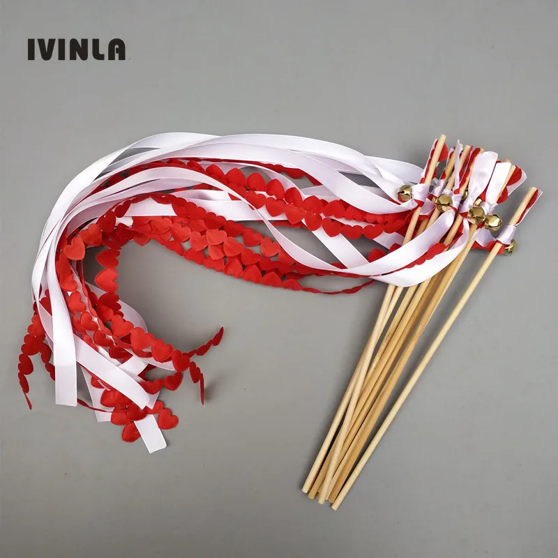 30pcs/lot white & Red wedding wands wedding ribbon stick with bell for wedding decoration
30pcs/lot white & Red wedding wands wedding ribbon stick with bell for wedding decoration