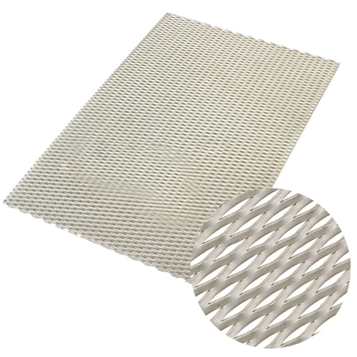 1pc Mayitr Practical Metal Titanium Mesh Sheet Heat Corrosion Resistance Silver Perforated Expanded Plate 200mm*300mm*0.5mm