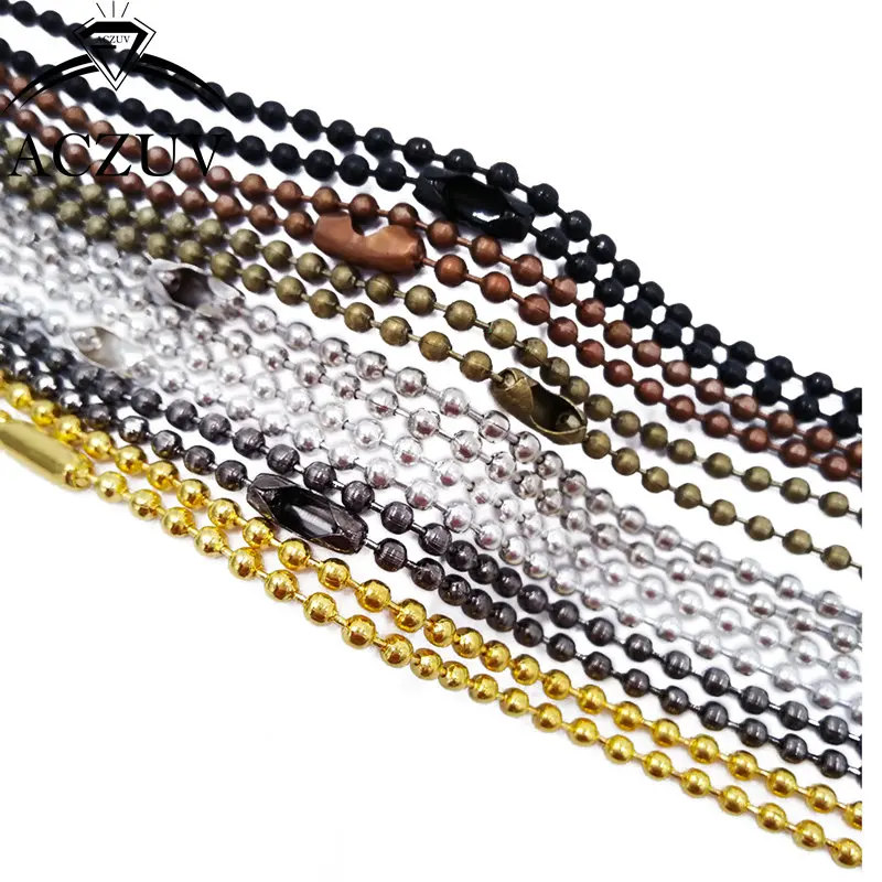 100pcs Metal 2.4mm Ball Bead Tag Chains Ball Chain Necklaces with Connector Ends BBC001
100pcs Metal 2.4mm Ball Bead Tag Chains Ball Chain Necklaces with Connector Ends BBC001