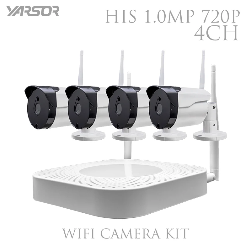 IP4100TH 4CH массив HD домашний wifi беспроводная камера безопасности Система DVR комплект