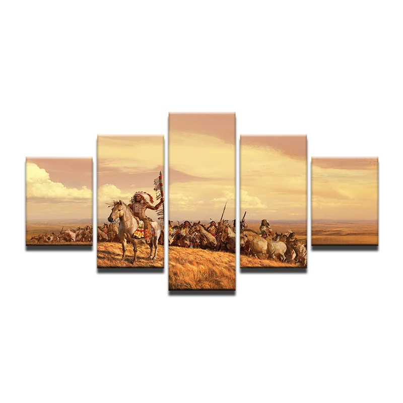 HD Prints Modular Pictures Canvas Paintings Framework Home Decor 5 Pieces Modern American Native Tribes Indian Posters Wall Art
HD Prints Modular Pictures Canvas Paintings Framework Home Decor 5 Pieces Modern American Native Tribes Indian Posters Wall Art