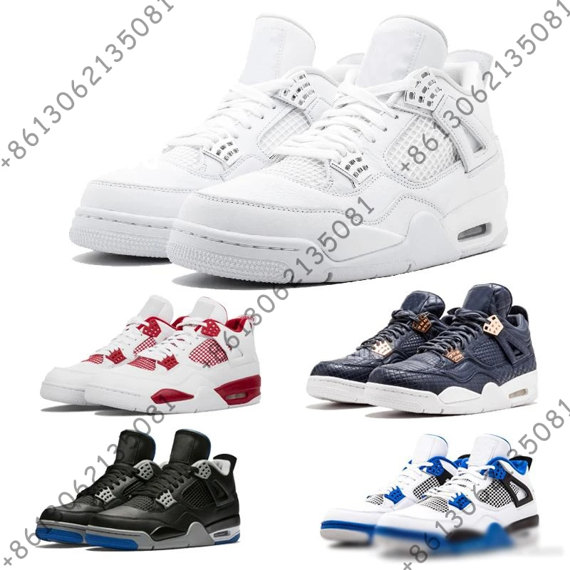

Basketball Shoes 4 4s Men Raptors Pure Money Bred Royalty Black Cat White Cement Fire Toro Red Mens Athletic Sport Sneaker