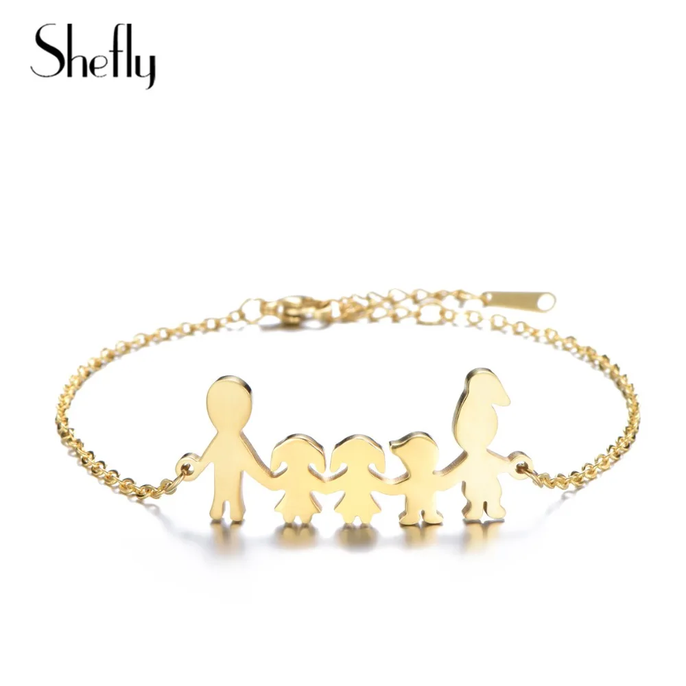 Gold Stainless Steel Bracelets & Bangles For Women Lovely Family Link Chain Charm Bracelet Fashion Jewelry pulseras mujer moda
Gold Stainless Steel Bracelets & Bangles For Women Lovely Family Link Chain Charm Bracelet Fashion Jewelry pulseras mujer moda