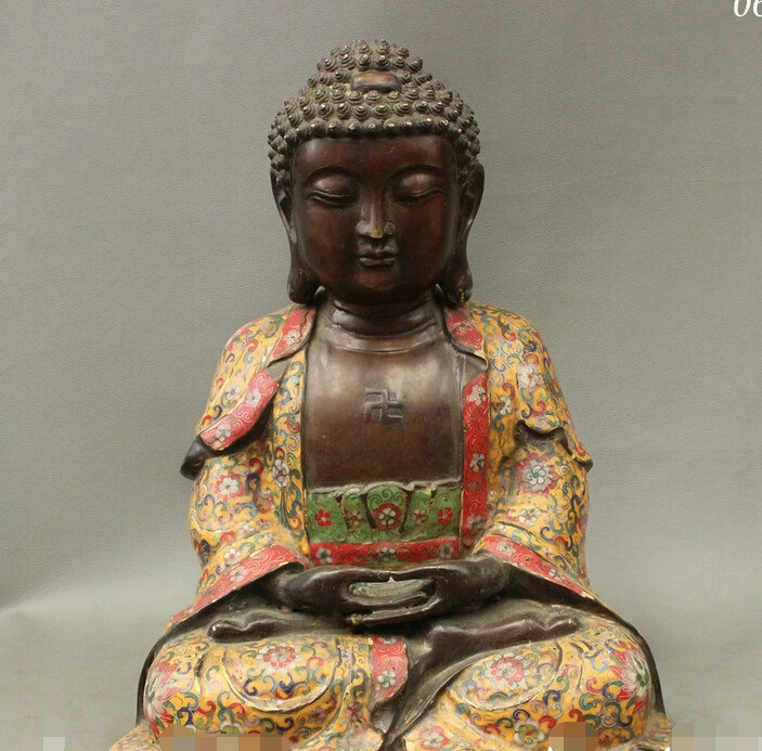 006439 17" Tibet Temple Cloisonne Enamel Bronze Shakyamuni Sakyamuni Set Buddha Statue
006439 17" Tibet Temple Cloisonne Enamel Bronze Shakyamuni Sakyamuni Set Buddha Statue