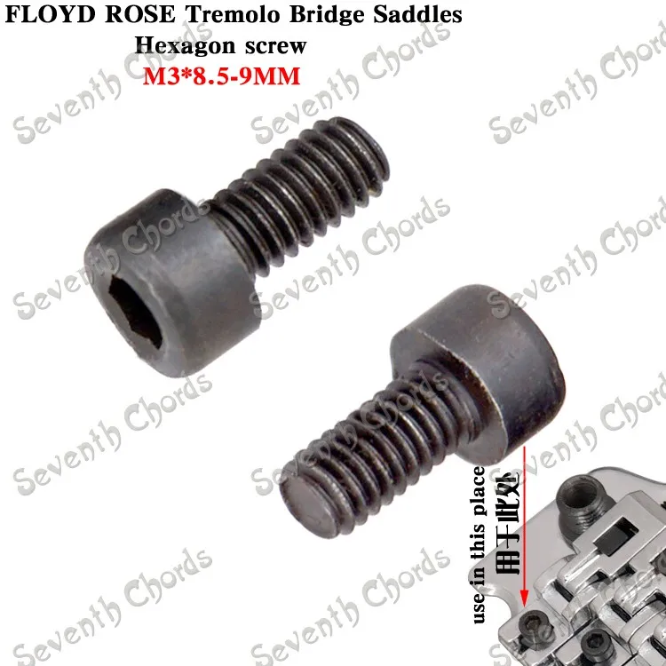 6 Pcs Black Tremolo Bridge Locked String Saddles Hexagon screws for Electric Guitar - M3*8-9MM
6 Pcs Black Tremolo Bridge Locked String Saddles Hexagon screws for Electric Guitar - M3*8-9MM