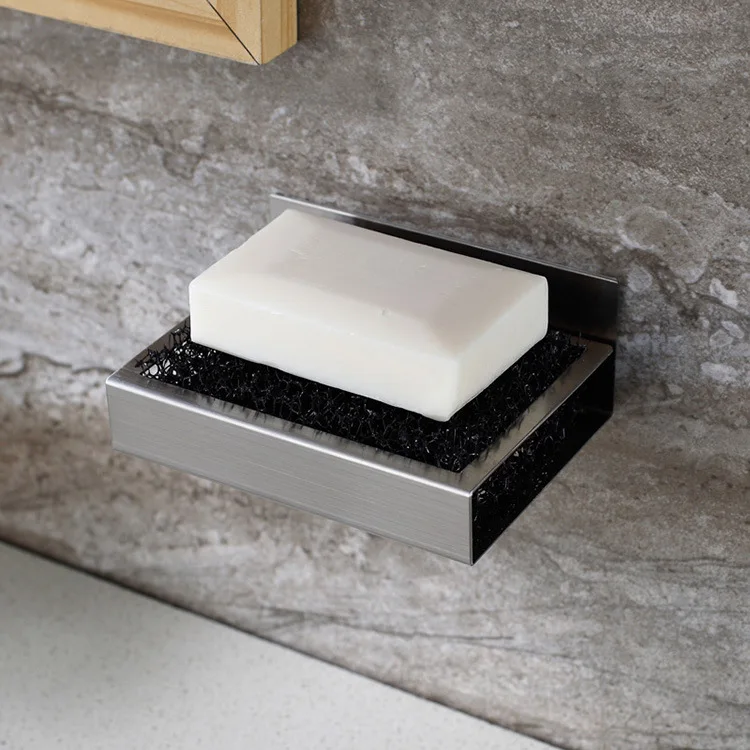 Square soap dish single layer soap dish soap box shelf free punching stainless steel soap holder wall hanging European bathroom
Square soap dish single layer soap dish soap box shelf free punching stainless steel soap holder wall hanging European bathroom
