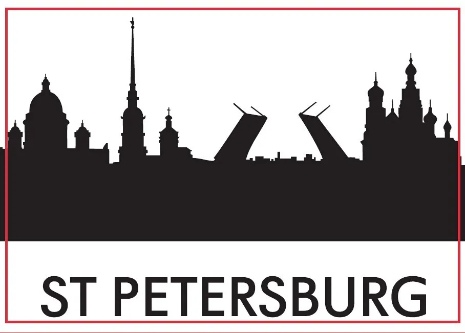 Tourist Magnets 78*54*3mm St. Petersburg Skyline Souvenir Fridge Magnets 20409