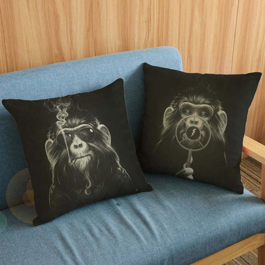 Black Monkey Cushion Fashion Animal Funny Perform Decorative Sofa Chair Pillowcase For The Children Room Gift almofada cojines
Black Monkey Cushion Fashion Animal Funny Perform Decorative Sofa Chair Pillowcase For The Children Room Gift almofada cojines