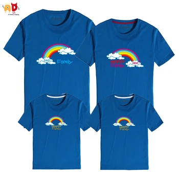 AD 1PCS Rainbow Pattern Family Matching T-shirt Dad and Son Mother and Daughter Clothes Summer Cotton Clothing Together Forever
AD 1PCS Rainbow Pattern Family Matching T-shirt Dad and Son Mother and Daughter Clothes Summer Cotton Clothing Together Forever