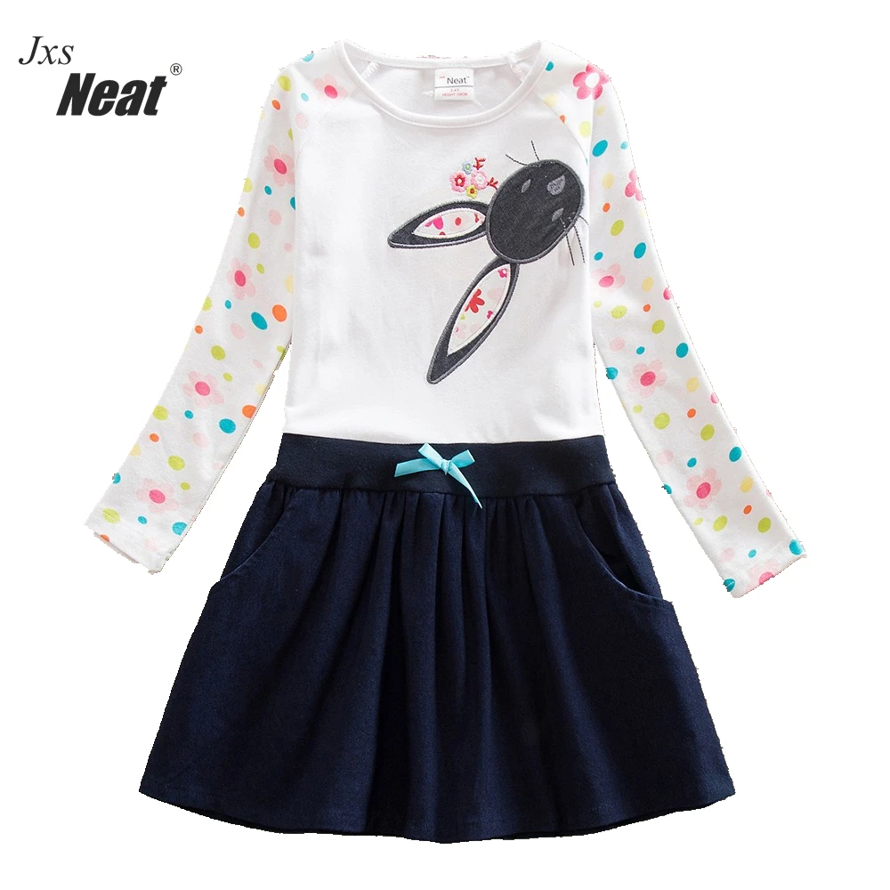NEAT Autumn Girl dress Baby girl clothes kids Long sleeves dresses for girls Flower Dress Rabbit pattern children clothing H5922
NEAT Autumn Girl dress Baby girl clothes kids Long sleeves dresses for girls Flower Dress Rabbit pattern children clothing H5922