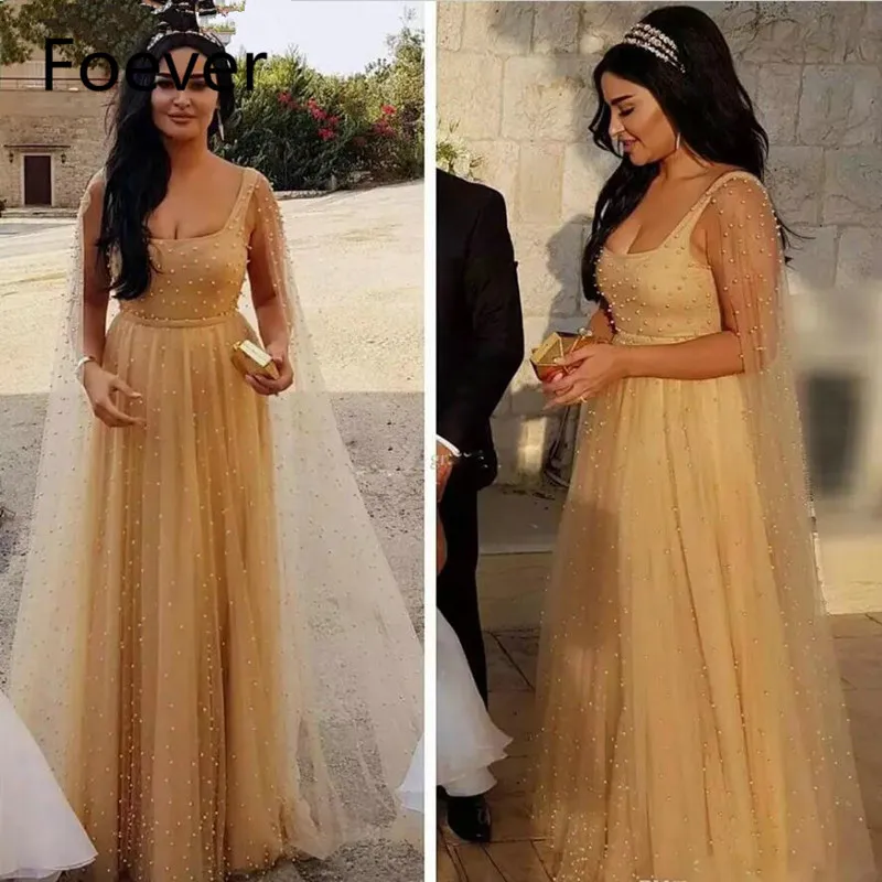 Saudi Arabic Pearls Long Evening Dresses Spaghetti Strap Boat Neck Elegant Formal Prom Dress
Saudi Arabic Pearls Long Evening Dresses Spaghetti Strap Boat Neck Elegant Formal Prom Dress