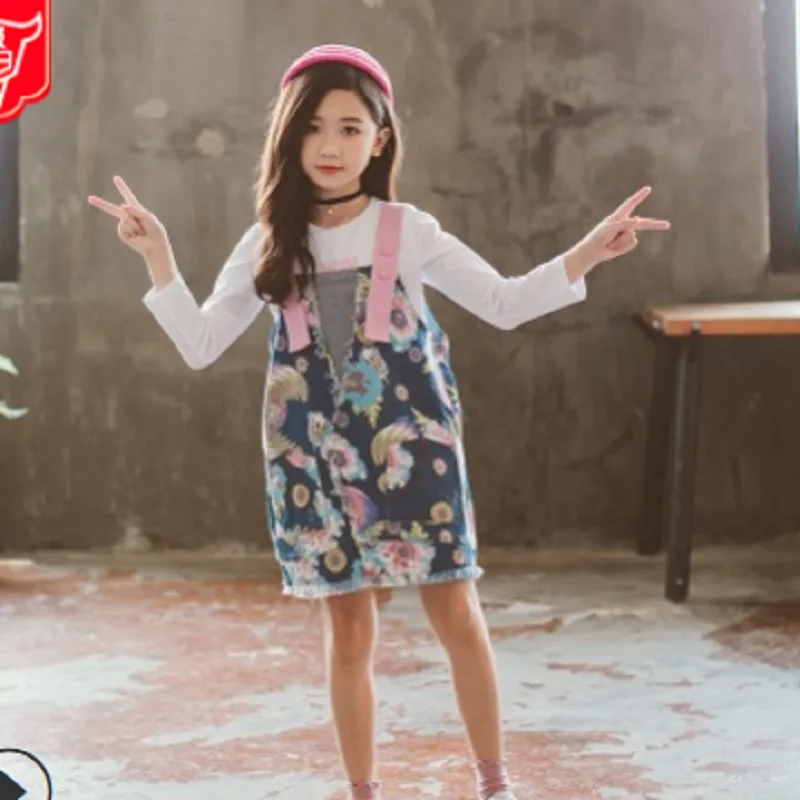Children 's Overalls Denim Dress Clothing Sets New 2019 Spring/Autumn Girls Set Print Color Size4-14 ly202 Kids Clothes Suits
Children 's Overalls Denim Dress Clothing Sets New 2019 Spring/Autumn Girls Set Print Color Size4-14 ly202 Kids Clothes Suits