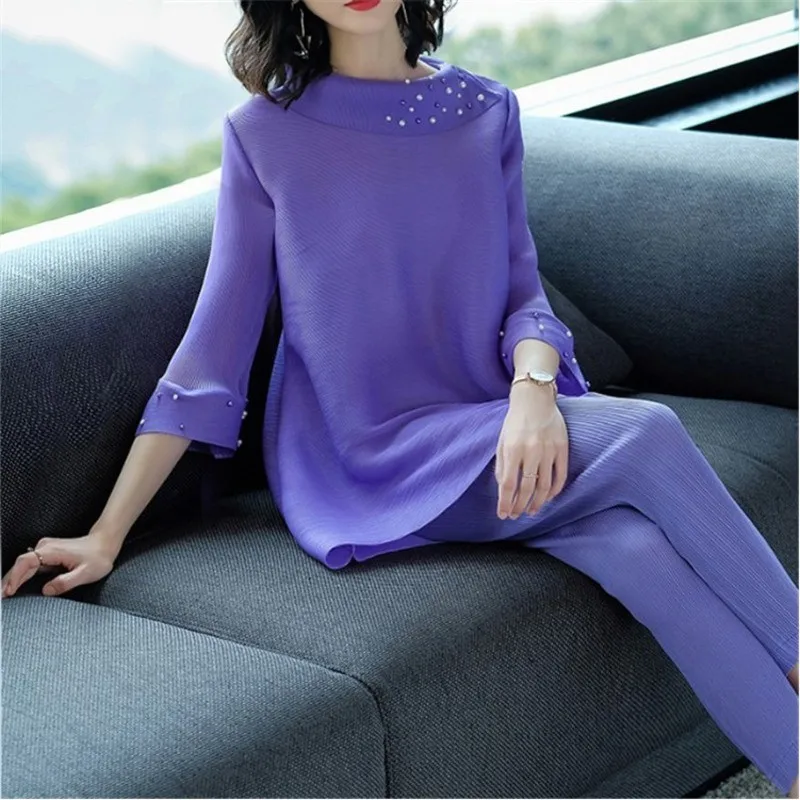 LANMREM 2019 Spring Summer Beading Flare Sleeve Irregular Loose Tops + Casual Pants For Women Ladies Two Pieces Pants Set ZA456
LANMREM 2019 Spring Summer Beading Flare Sleeve Irregular Loose Tops + Casual Pants For Women Ladies Two Pieces Pants Set ZA456