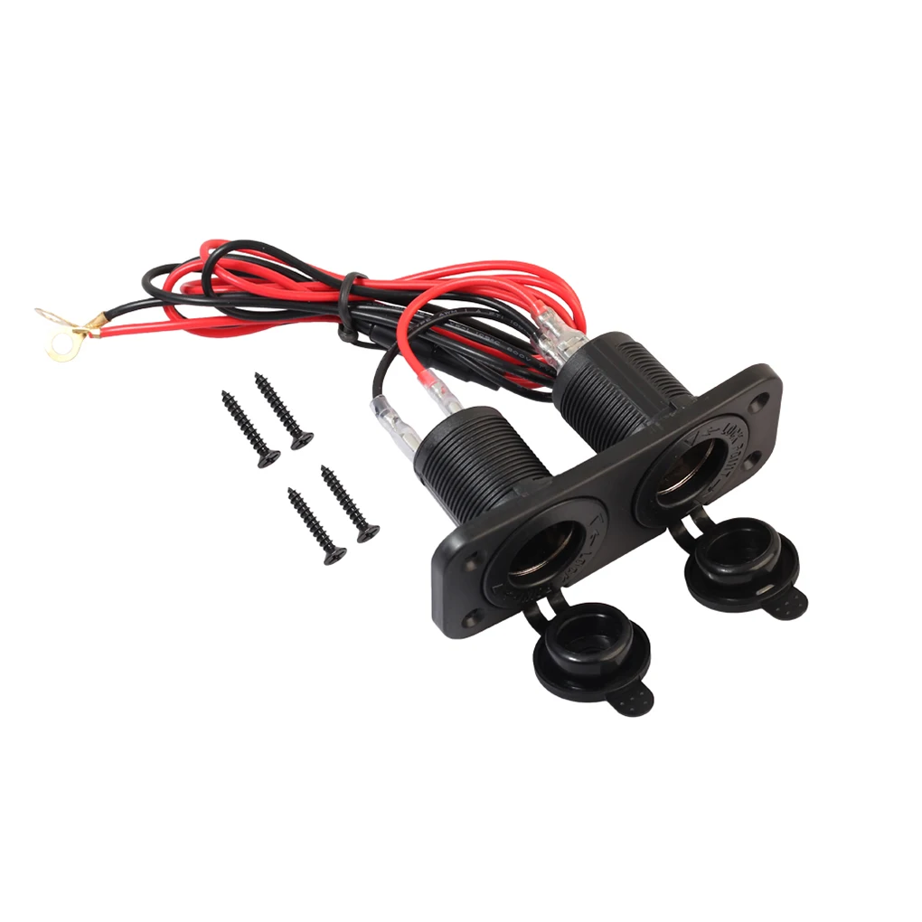 ABS Car Auto Motorcycle 12V Cigarette Lighter Waterproof Panel 2 Female Socket Power Outlet Plug
ABS Car Auto Motorcycle 12V Cigarette Lighter Waterproof Panel 2 Female Socket Power Outlet Plug