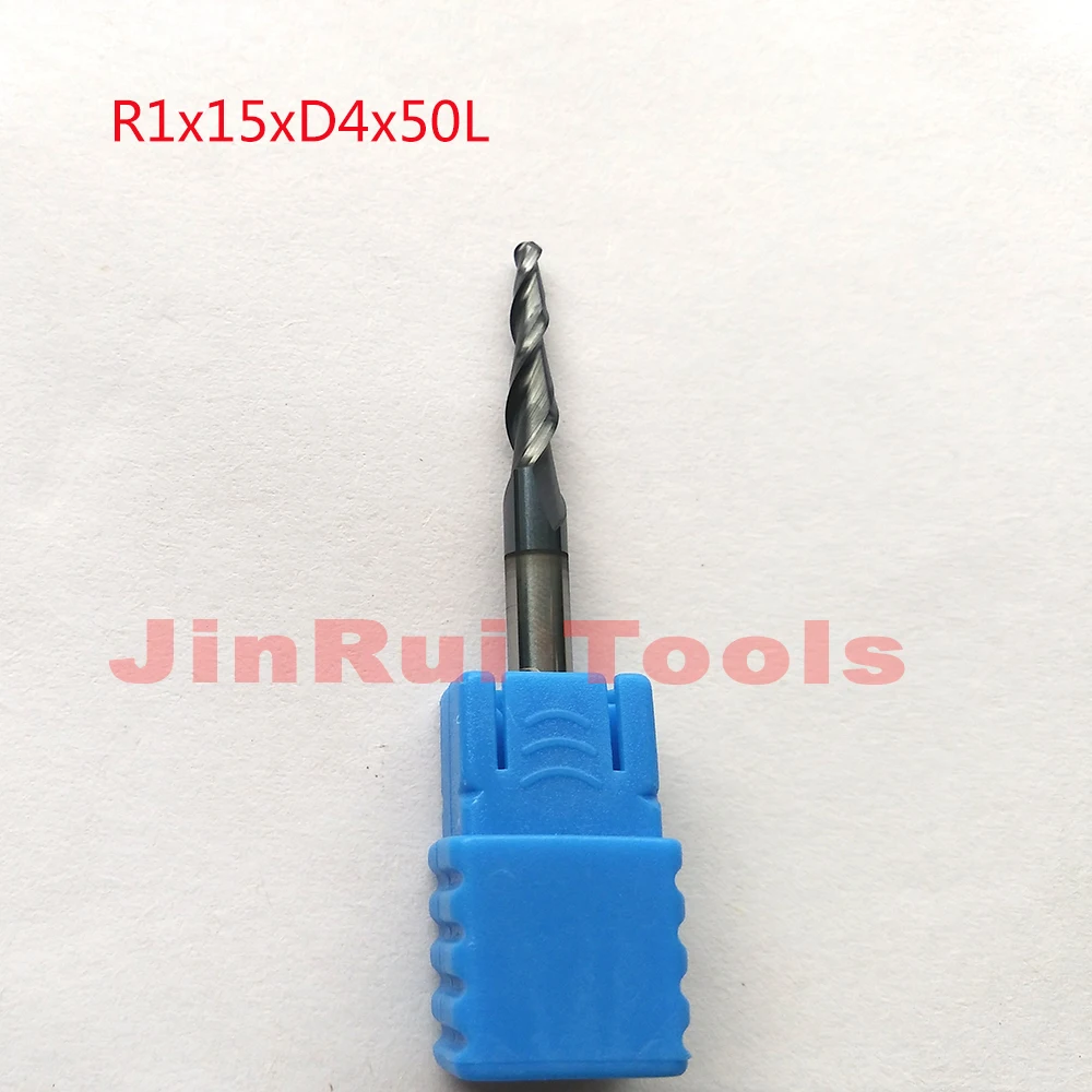 1pc R1*D4*15*50L*2F HRC55 Tungsten solid carbide Coated Tapered Ball Nose End Mills CNC milling cutters knife
1pc R1*D4*15*50L*2F HRC55 Tungsten solid carbide Coated Tapered Ball Nose End Mills CNC milling cutters knife