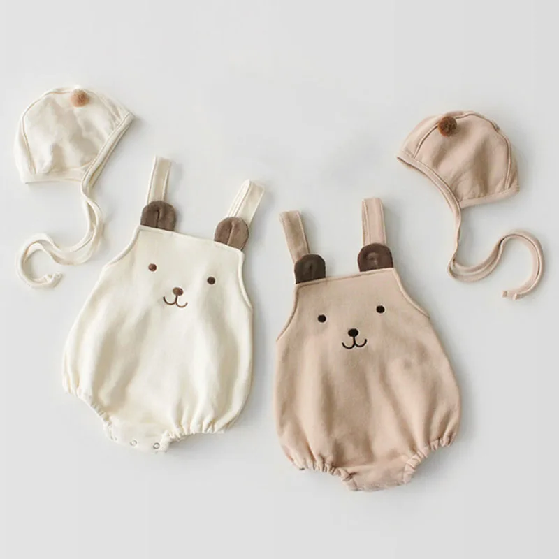 2019 Spring Baby Girl Boy Rompers Pure Cotton Sleeveless Jumpsuit + Hat Clothes Cartoon Bear Rompers Baby Girl Boy Clothes
2019 Spring Baby Girl Boy Rompers Pure Cotton Sleeveless Jumpsuit + Hat Clothes Cartoon Bear Rompers Baby Girl Boy Clothes