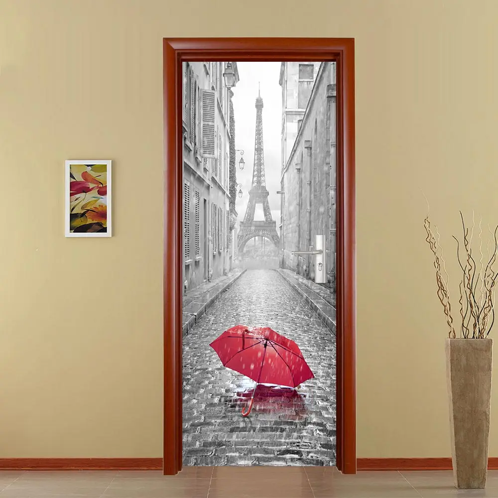 Raining Umbrella Tower Door Art Decor Home Creative DIY 3D Door Stickers Pattern for Wall Room Home Door Decor Decoration Acces
Raining Umbrella Tower Door Art Decor Home Creative DIY 3D Door Stickers Pattern for Wall Room Home Door Decor Decoration Acces