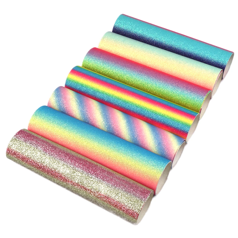 New 7pcs/set 20*34cm Gradient Color Fine Glitter Synthetic Leather Patchwork For Hair Bow Handbags Phone Case DIY,1Yc5925
New 7pcs/set 20*34cm Gradient Color Fine Glitter Synthetic Leather Patchwork For Hair Bow Handbags Phone Case DIY,1Yc5925