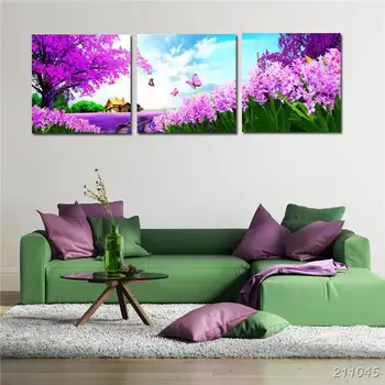 3 Panel Modern Paintings Beautiful Landscape Canvas Prints Pastoral Purple Flower Tree Butterfly Wall Art For Home Kitchen Decor
3 Panel Modern Paintings Beautiful Landscape Canvas Prints Pastoral Purple Flower Tree Butterfly Wall Art For Home Kitchen Decor