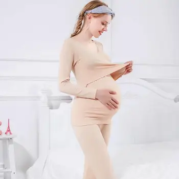 Pregnant Women's Thermal Underwear Lace And Round Neck Low collar Soft Maternity Underwear Autumn Winter Lactation Underwear Set
Pregnant Women's Thermal Underwear Lace And Round Neck Low collar Soft Maternity Underwear Autumn Winter Lactation Underwear Set