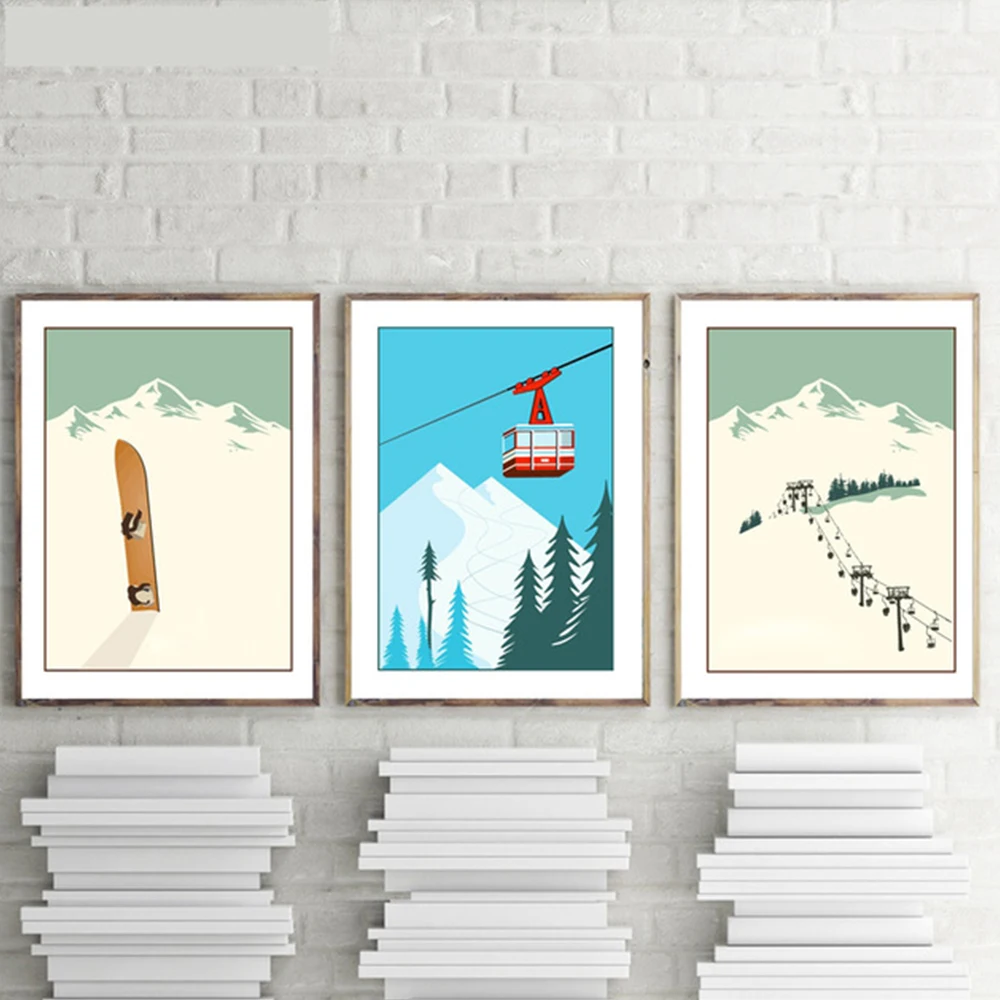 Vintage Winter Sports Poster Ski Art Print Poster Wall Pictures , Skiing Picture Canvas Painting Retro Home Decoration
Vintage Winter Sports Poster Ski Art Print Poster Wall Pictures , Skiing Picture Canvas Painting Retro Home Decoration